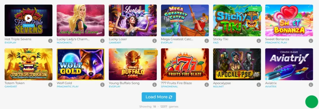 Wolfy casino games review