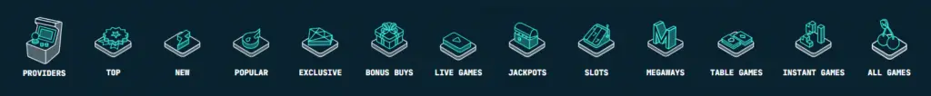 Powerup casino navigaton