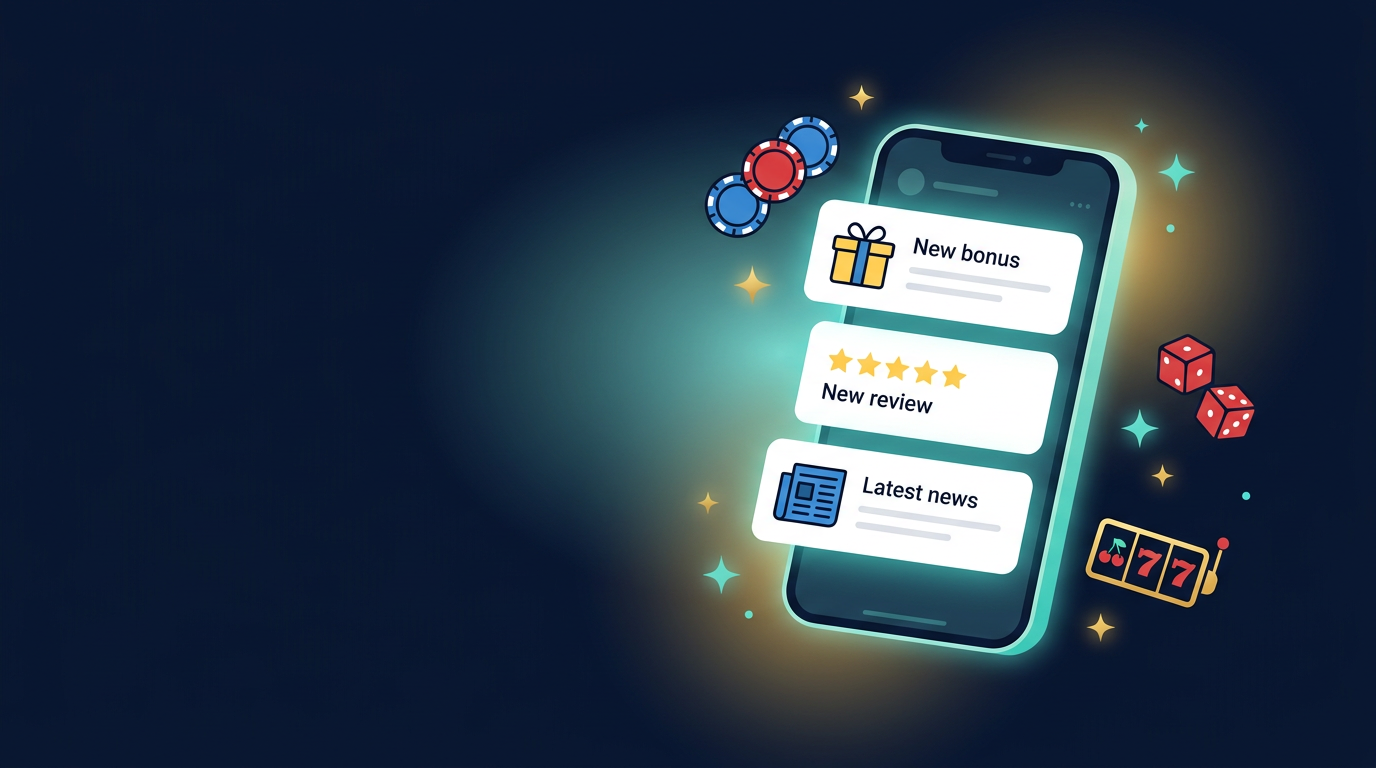 Smartphone showing ZeroWagerBonus casino bonus Telegram channel alerts for new bonuses, casino reviews and news